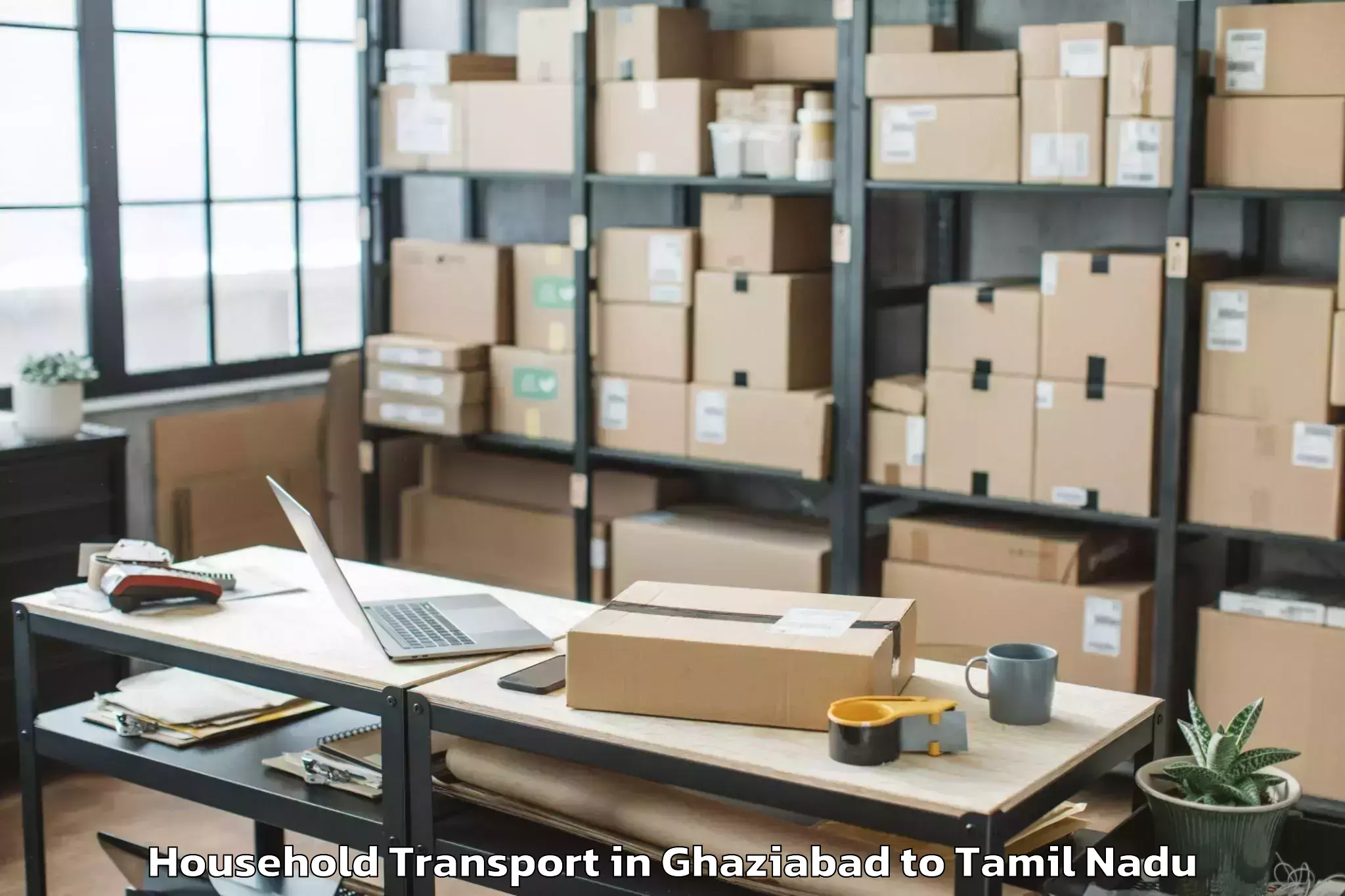 Book Ghaziabad to Thanjavur Airport Tjv Household Transport Online